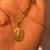 18K Italian SOLID Yellow Gold Necklace with Virgin Mary (Madona) Penda 9 thumbnail