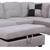 Light gray Couch with ottoman 3 thumbnail