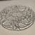 Large Fruit Pattern clear glass round serving plate 13" 6 thumbnail