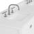 72" White Double Bathroom Vanity w Speckled Quartz Countertop 4 thumbnail