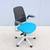 Steelcase New Series 1 Ergonomic Office Chair in Blue Fabric and Mesh 2 thumbnail