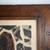 Vintage abstract expressionist woodcut behind glass in wood frame,1955 4 thumbnail