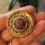 Vintage yellow Gold Pin Victorian Brooch with Natural Ruby Stones 1 thumbnail