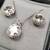 14k White Gold Over 3 Carat Crystal & Diamond NECKLACE & EARRINGS 2 thumbnail