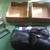2 wood drawer boxes, skate hockey knee elbow pads, radio install trim 1 thumbnail