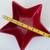 Pottery Barn Rustic Star Shaped Ceramic Bowl 9" Red and White 5 thumbnail