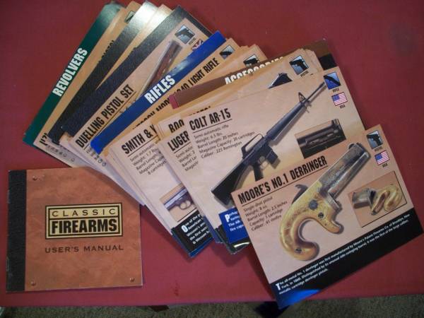 Classic Firearms Picture Identity Information Cards 1