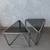 vintage mid century modern side end tables smoked glass and chrome 2 thumbnail