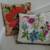 Needlepoint Pillow Covers 2 Handmade Throw Pillows Vtg Floral Pattern 2 thumbnail