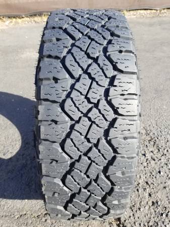 One (1) Used LT265/70R17 Goodyear Wrangler Duratrac RT 10ply tire 1