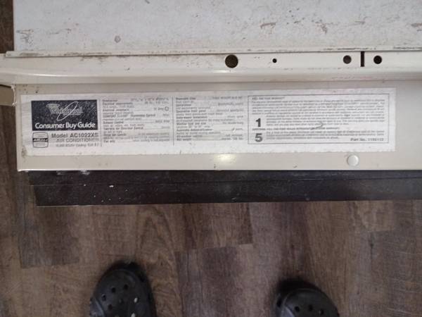 Large window A/C unit.  WHIRLPOOL AC1022XS. 1