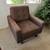 VERY NICE FABRIC CHAIR AND MATCHING OTTOMAN 2 thumbnail