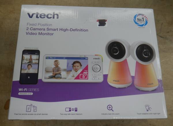 VTech 2 Camera Smart High-Definition BabyVideo Monitor RM5856-2HD New 1