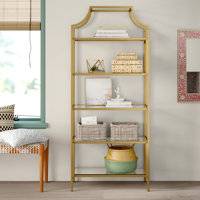 2 Étagères Mid Century Modern 5 & 6 Tier Faux Bamboo Etagere Shelving 1