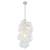 3-Light Bubble Glass Chandelier, White Finish 6 thumbnail