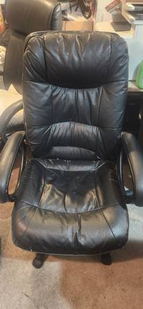 Like New Leather Executive  Office Chair, IKEA, HEMNES 1