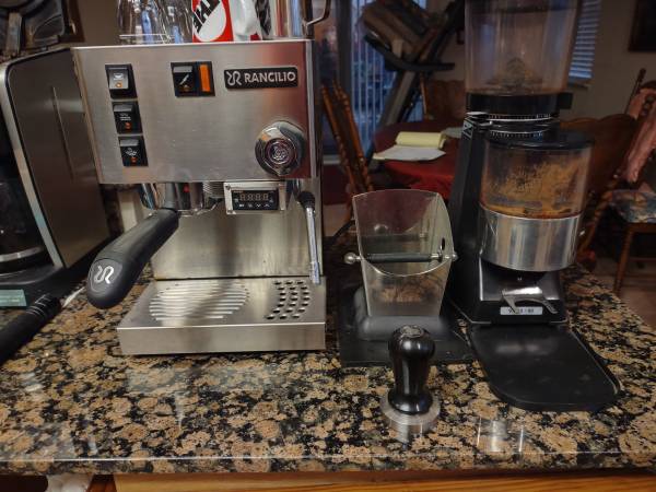 Sylvia Rancilio Espresso Machine and Grinder Lightly Used 1