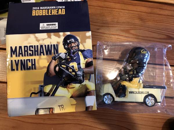 Cal Bears Marshawn Lynch Injury Cart Bobblehead 1