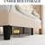 Queen Size Bed Frame with Button Tufted Wingback Headboard, Beige Modern Upholst 3 thumbnail