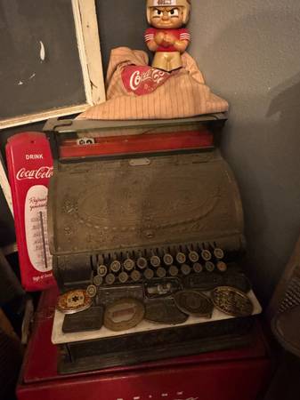 Old coke cola warehouse outfit and thermometer 1