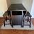 Wooden table for kitchen / family room with 2 stools and wine rack 5 thumbnail