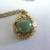 Antique Jade solid 10K Gold Pendant Beautiful 3 thumbnail