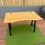 Modern Bamboo Desk with Cable Ports – Sturdy Metal Legs 1 thumbnail