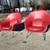 Womb Chairs-Standard Size-Red Upholstery, tubular Frames $885 each!! 2 thumbnail