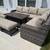 Athena Sectional with Sintered Stone Top and Sunbrella Fabric, 7pc 10 thumbnail