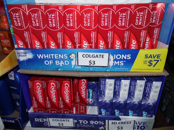 Colgate Optic White Advanced Toothpaste Huge 6 oz Tubes --Half Price-- 1