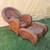 Pottery Barn woven bamboo rattan chair & ottoman 1 thumbnail