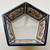 Imari Ware Pentagonal Porcelain Bowl w. Floral Motifs Japan 1990 2 thumbnail