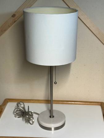 Annalise White Marble Base Table Lamp 1
