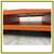 Custom Design Orange Leatherette Coffee Table 10 thumbnail