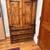 Solid Wood Armoire With Three Shelves and Clothes Rack 1 thumbnail