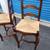 Pair (2) French Louis XV Style Oak Rush Seat High Bar Dining Chairs 2 thumbnail