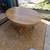 Solid Oak Round Mission-style Coffee Table 2 thumbnail