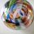 Large 8" Blown Glass Witch Ball Gazing Suncatcher Multi Color Abstract 4 thumbnail