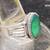Antique 925 Sterling Silver Ring Beautiful Green Stone Men's Ring Size 7 thumbnail