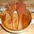 Wood Salad Bowl w. Silver Metal Leaf Handles – Large Bowl w. Servers 1 thumbnail