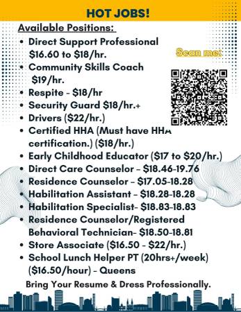 Hiring for Security, DSP, Social Services, Store associates, Driver! 1