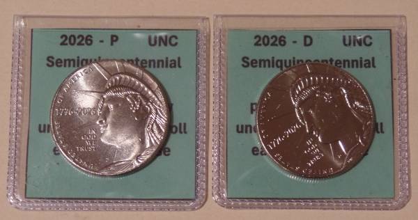 Enduring Liberty Semiquincentennial 2026 Half Dollar P&D set 1