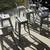 Set of 8 Modern Industrial Metal Bar Stools - Pewter Gray Color 4 thumbnail