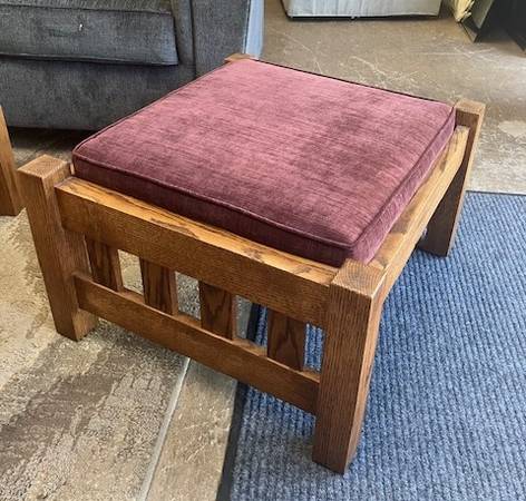 Ottoman with Solid Wood Frame - Square 65145 1