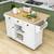 New Rolling Kitchen Island with Drop Leaf Kitchen Island on Wheels with Storage  7 thumbnail