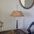 Neoclassical Candlestick Lamp with Faux Burlwood Shade 1 thumbnail