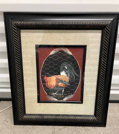 Wall Art - Framed Rooster Print 1