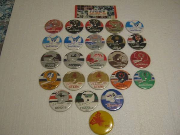USFL (Defunct League) 3&1/2" Button Set 1
