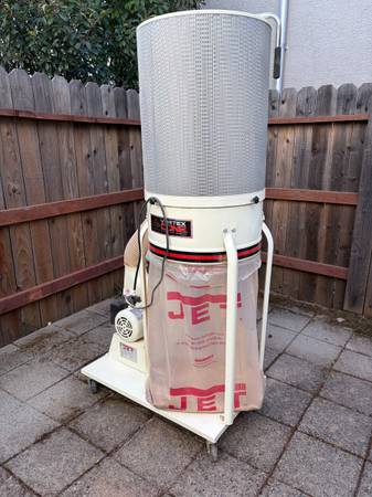 JET Vortex Cone Dust Collector with 2-Micron Canister Filter, 1-1/2 HP 1