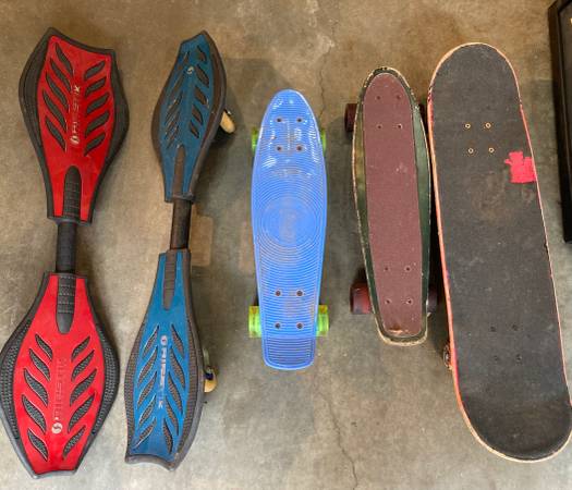5 SKATE BOARDS IN GOOD CONDITION FOR $50 1